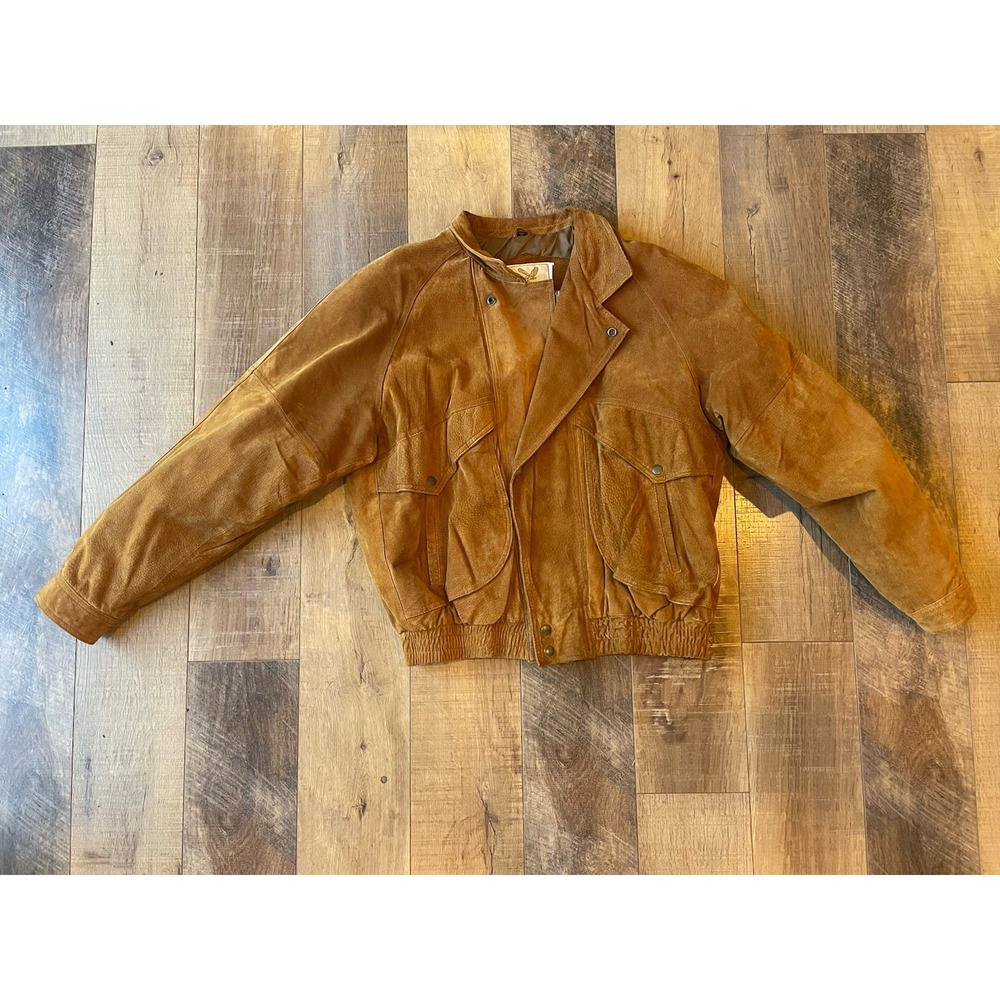 VTG Adler 100% Leather & Suede Western Bomber Southwestern Jacket Aztec XL
